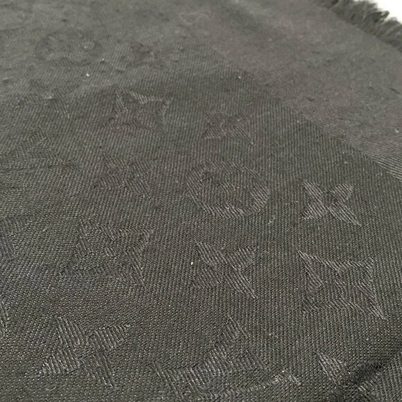Auth LOUIS VUITTON Shawl Monogram M71329 Noir - Unconfirmed Scarf - Picture 7 of 11